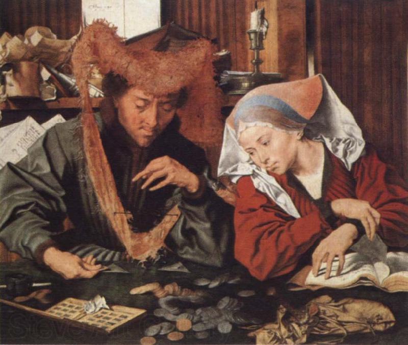 Marinus van Reymerswaele Money-changer and his wife